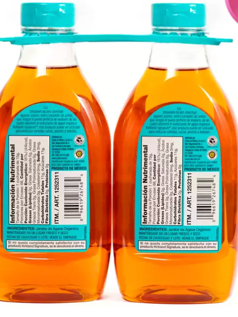 Kirkland Signature Jarabe de Agave Orgánico 2 pzas de 1.02 kg - .