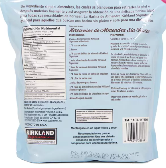 Kirkland Signature Harina de Almendra 1.361 kg - .