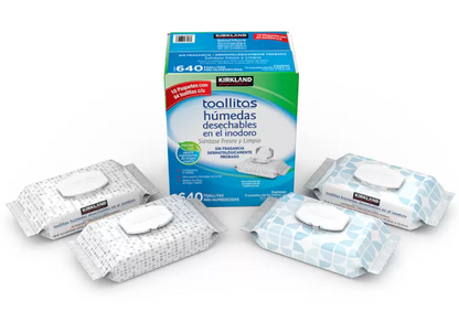 Kirkland Signature toallitas húmedas desechables en el inodoro caja con 640 toallitas - KOZ
