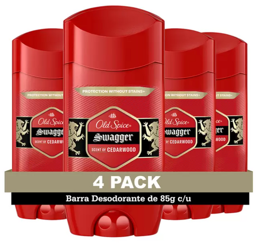 Old Spice Swagger Desodorante en Barra 4 pzas de 85 grs - .