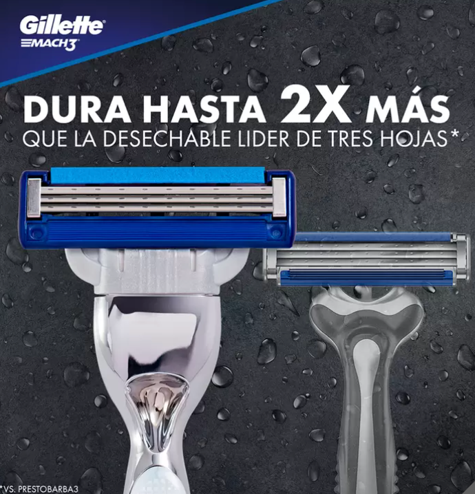 Gillette Proglide Máquina Para Afeitar Recargable + 9 Repuestos Para Afeitar - .