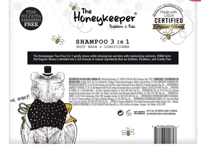 The Honeykeeper Shampoo 3 en 1 con miel 3 pzas de 700 ml - .