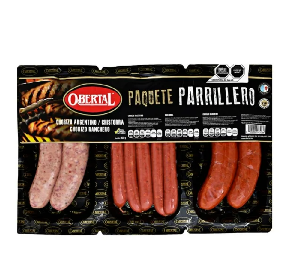 Paquete Parrillero Obertal 900 g - .