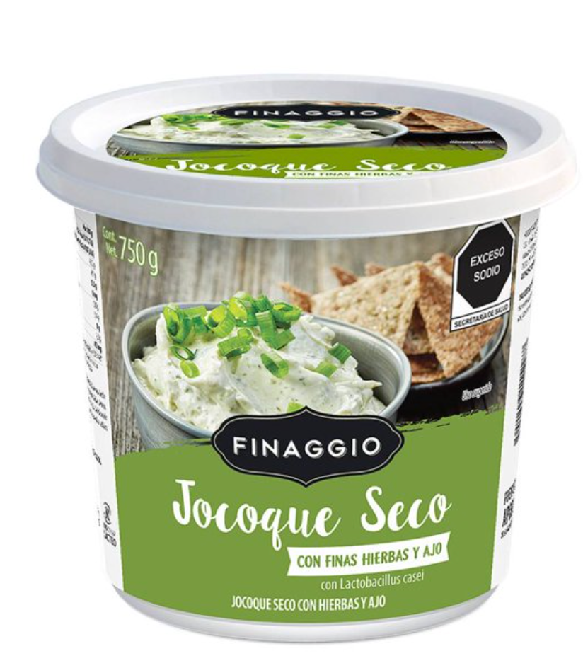 Jocoque Seco Finaggio con Finas Hierbas y Ajo 750 g - .