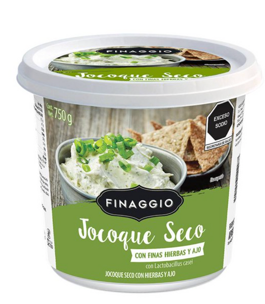 Jocoque Seco Finaggio con Finas Hierbas y Ajo 750 g - .