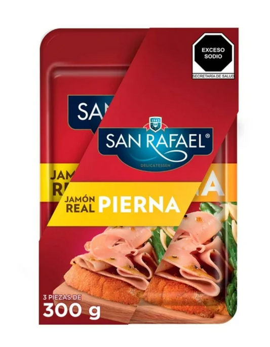 Jamón de Pierna San Rafael 3 piezas de 300 gr - .
