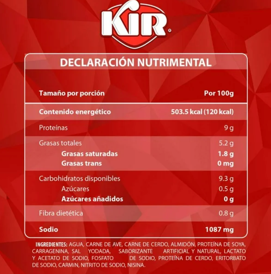 Jamón KIR 2 piezas de 900 gr - .
