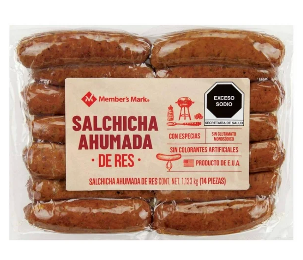 Salchicha Ahumada de Res Member's Mark 1.133 kg - .