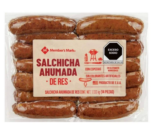Salchicha Ahumada de Res Member's Mark 1.133 kg - .