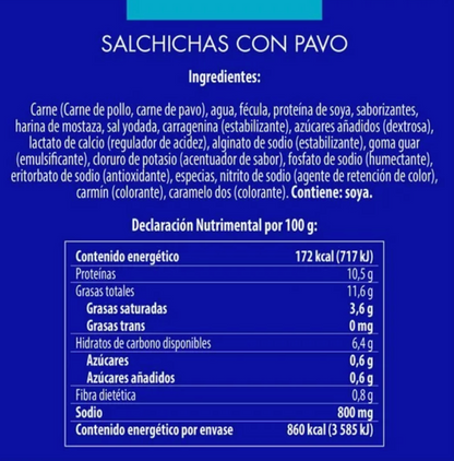 Salchichas de Pavo FUD 2 Kg - .