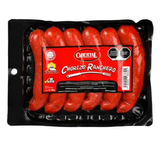 Chorizo Ranchero Obertal El Mexicanito 650 g - .