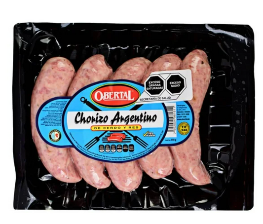 Chorizo Argentino Obertal Cerdo y Res 550 g - .