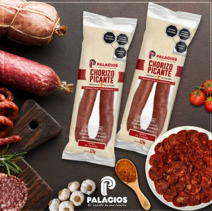 Chorizo Picante Palacios 225 g - .