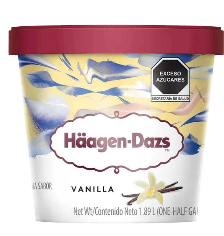 Helado Haagen Dazs sabor Vainilla 1.89 Lt - .