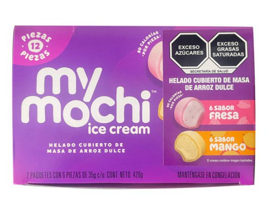 Helado Cubierto de Masa de Arroz Dulce My Mochi 12 piezas de 35 g - .