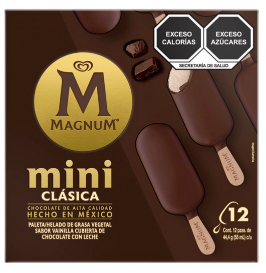 Paleta Magnum Clásica 12 pzas de 55 ml c/u - .
