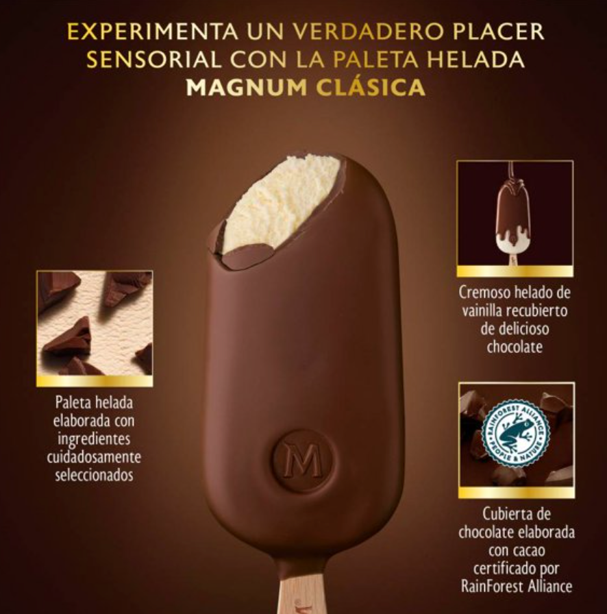 Paleta Magnum Clásica 12 pzas de 55 ml c/u - .