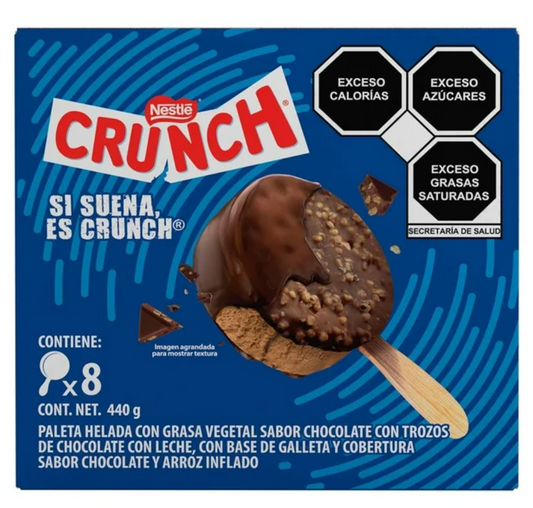 Paleta Helada Crunch Nestlé Sandwich Stick 8 pzas - .
