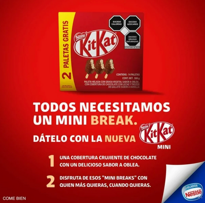 Mini Paletas KitKat Nestle 14 pzas - .