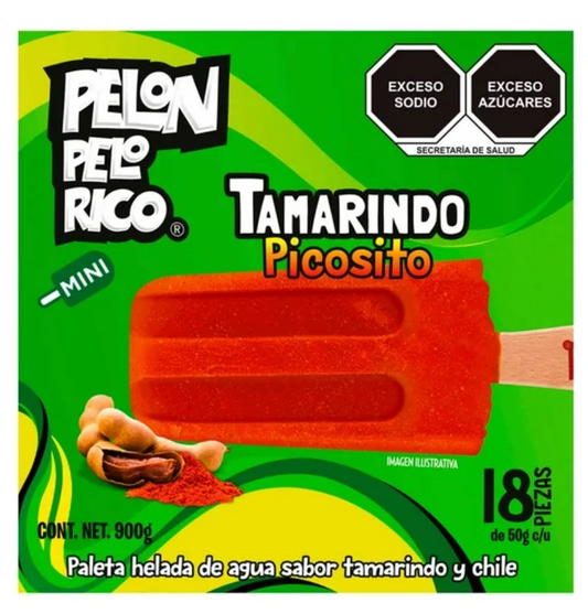 Paleta Helada Pelón Pelo Rico Mini 18 pzas - .