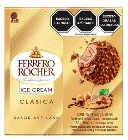 Paleta de Helado Ferrero Rocher 8 pzas de 50 g - .