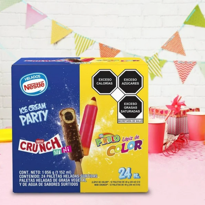 Paletas Heladas Nestlé Crunch + Pirulo Multipack 24 pzas - .