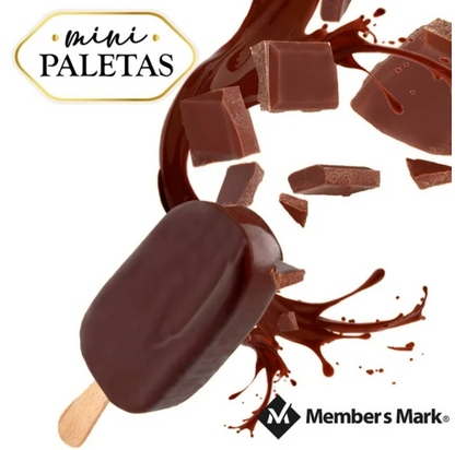 Paleta Member's Mark Mini Sabor Vainilla con Cubierta de Chocolate 12 piezas - .