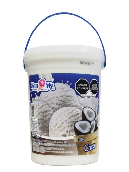 Helado SanMy Sabor Coco 4,25 l - .