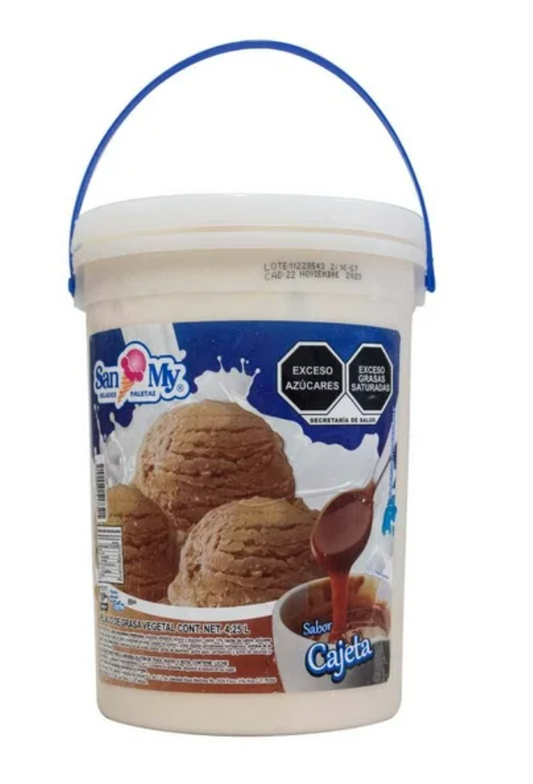 Helado SanMy Sabor Cajeta 4,25 l - .