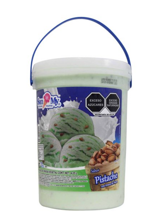 Helado SanMy Sabor Pistache 4,25 l - .