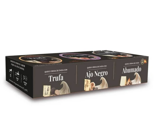 Queso Crema de Oveja Vega Sotuelamos Trufa, Ajo Negro y Ahumado 375 g - .