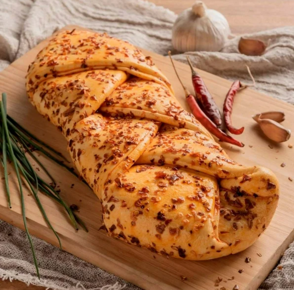 Trenza de Queso Oaxaca Bionda Al Ajillo 908 g - .