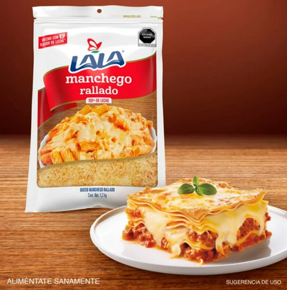 Queso Manchego Lala Rallado 1.2 kg - .