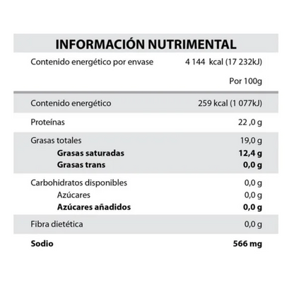 Queso Tipo Manchego Caperucita Reducido en Grasa 1.6 kg - .