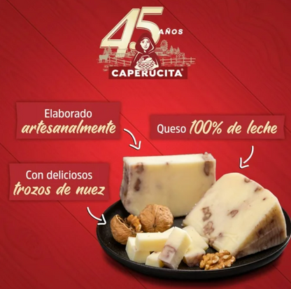 Queso tipo Manchego Caperucita Con Nuez 1.4 kg - .