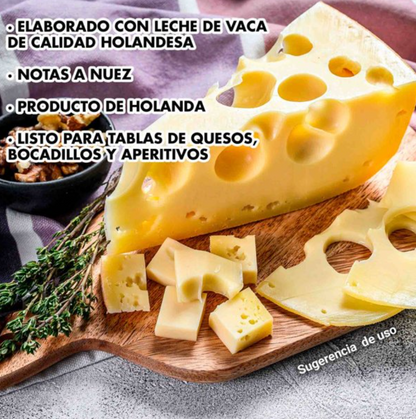 Queso Maasdam Rebanado Kroon 800 gr - .