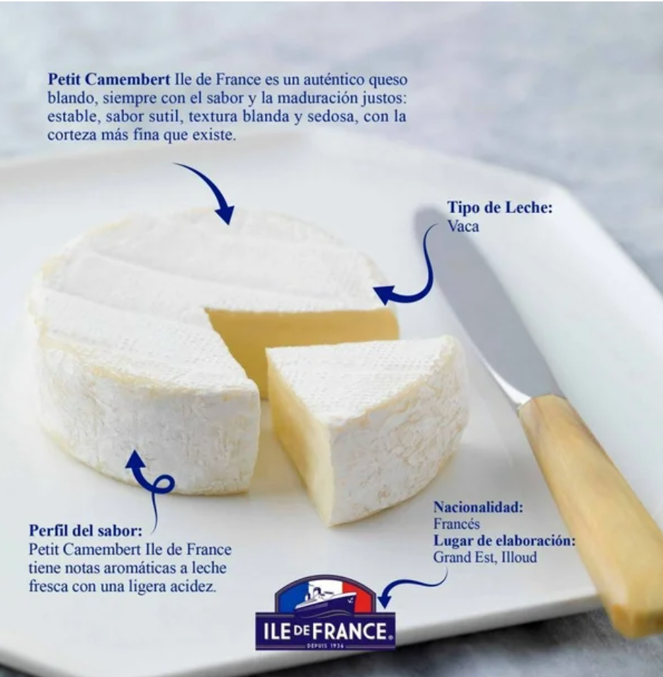 Queso Petit Camembert Ile de France 250 gr - .