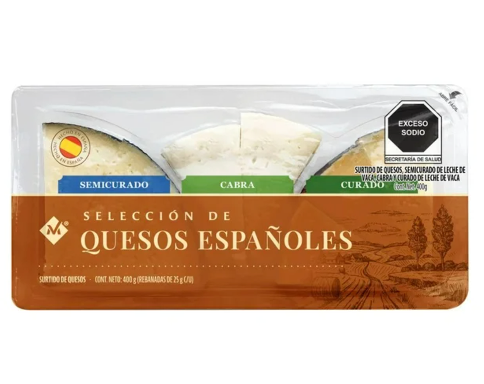 Quesos Españoles Member's Mark de Cabra, Semicurado y Curado 400 g - .