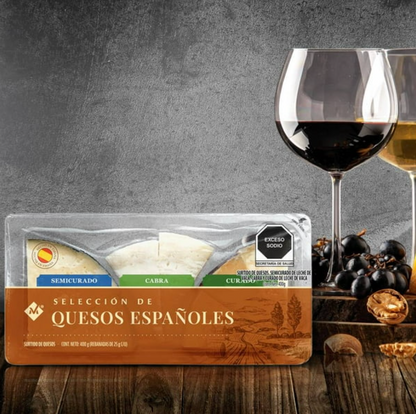 Quesos Españoles Member's Mark de Cabra, Semicurado y Curado 400 g - .