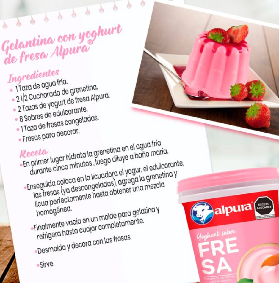 Yoghurt Alpura Sabor Fresa 4 kg - .