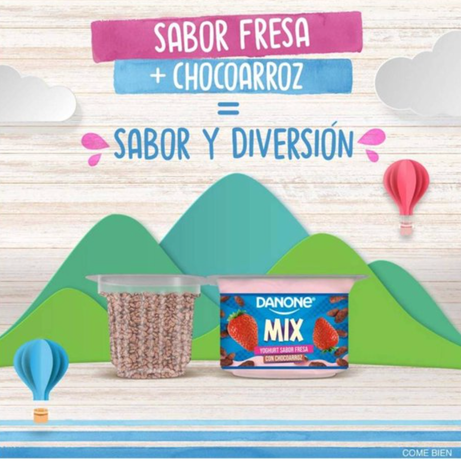 Yogurt con Cereal Danone Mix 10 pzs de 140 g - .