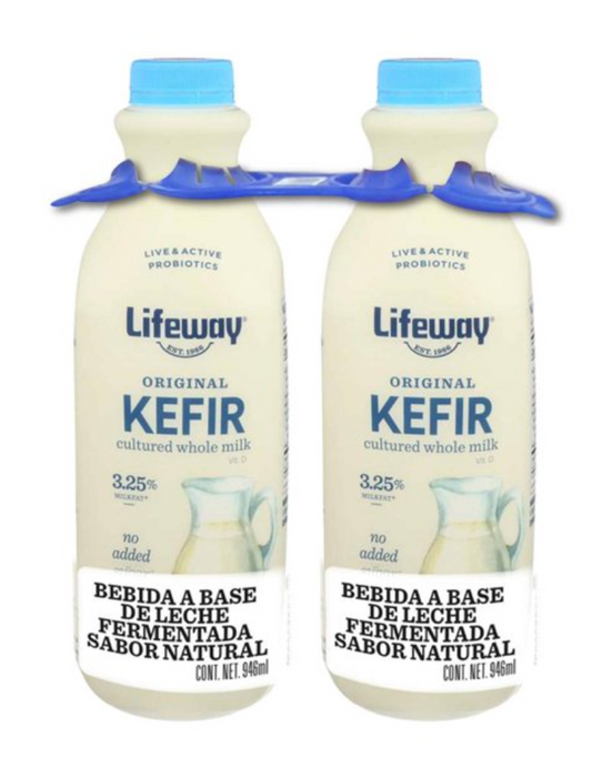 Bebida Láctea Fermentada Kefir Natural 2 piezas 946 ml c/u - .