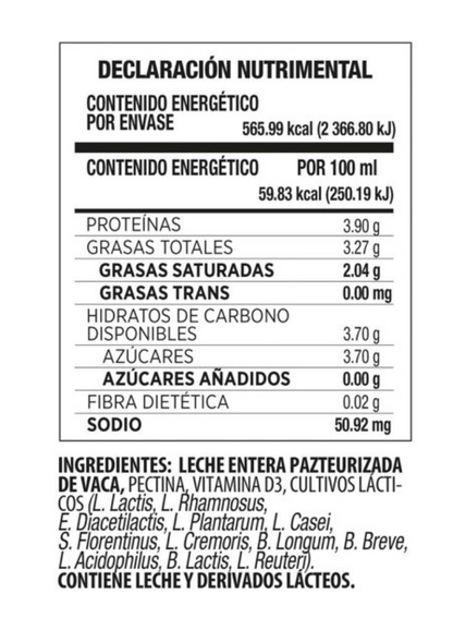 Bebida Láctea Fermentada Kefir Natural 2 piezas 946 ml c/u - .