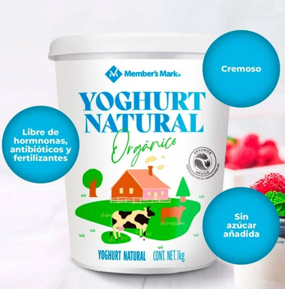 Yoghurt Natural Orgánico Member's Mark 1 kg - .