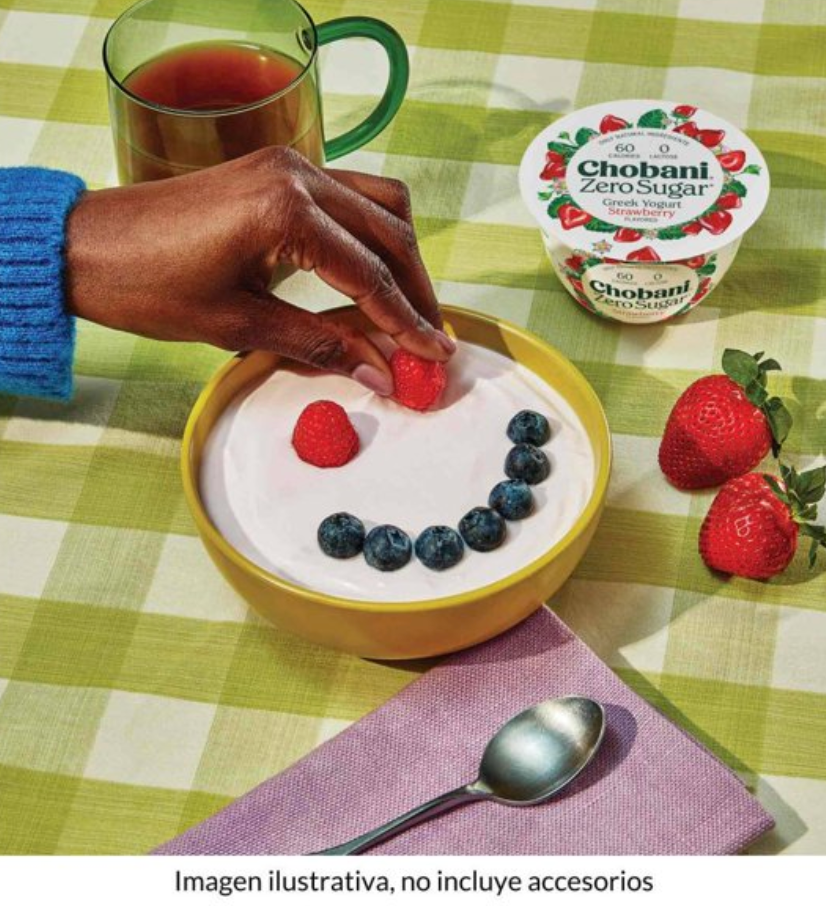 Yogurt Griego Chobani Zero Azúcar Varios Sabores 12 pzas de 150 g c/u - .
