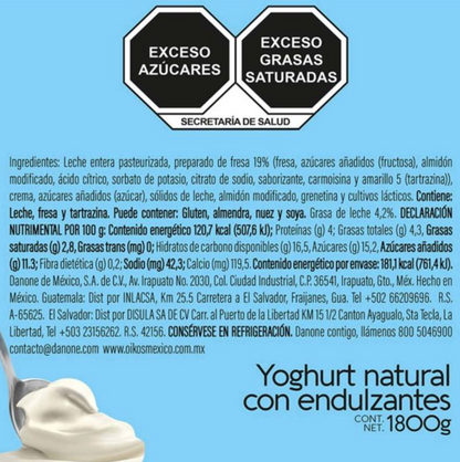 Yoghurt Griego Oikos Natural 2 piezas de 900 gr c/u - .