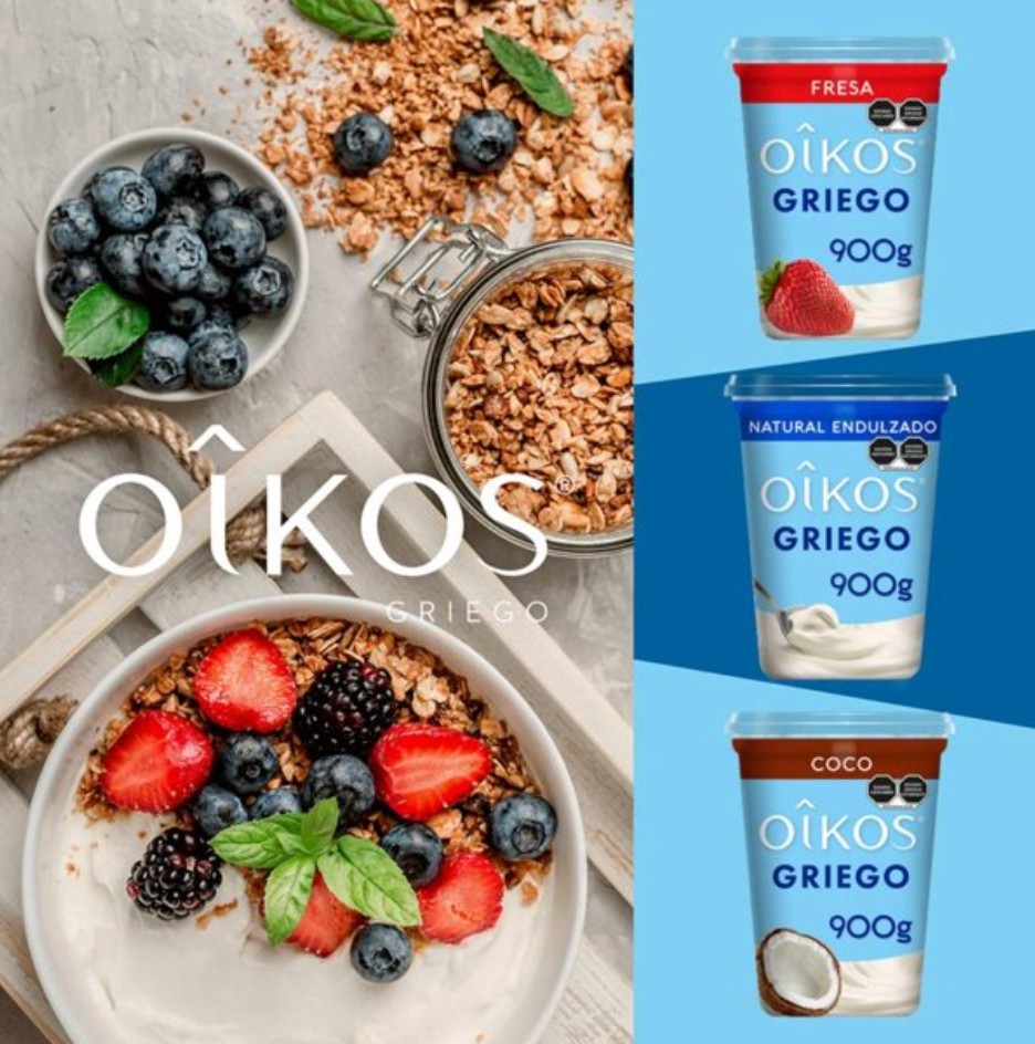 Yoghurt Griego Oikos Natural 2 piezas de 900 gr c/u - .