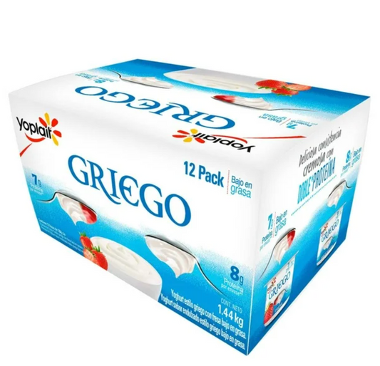 Yoghurt Griego Yoplait 12 pzas de 120 g - .