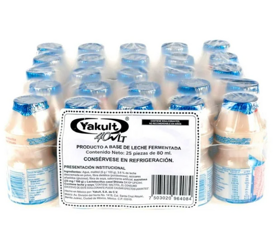 Producto Fermentado Yakult 40 LT 25 pzas de 80 ml c/u -.