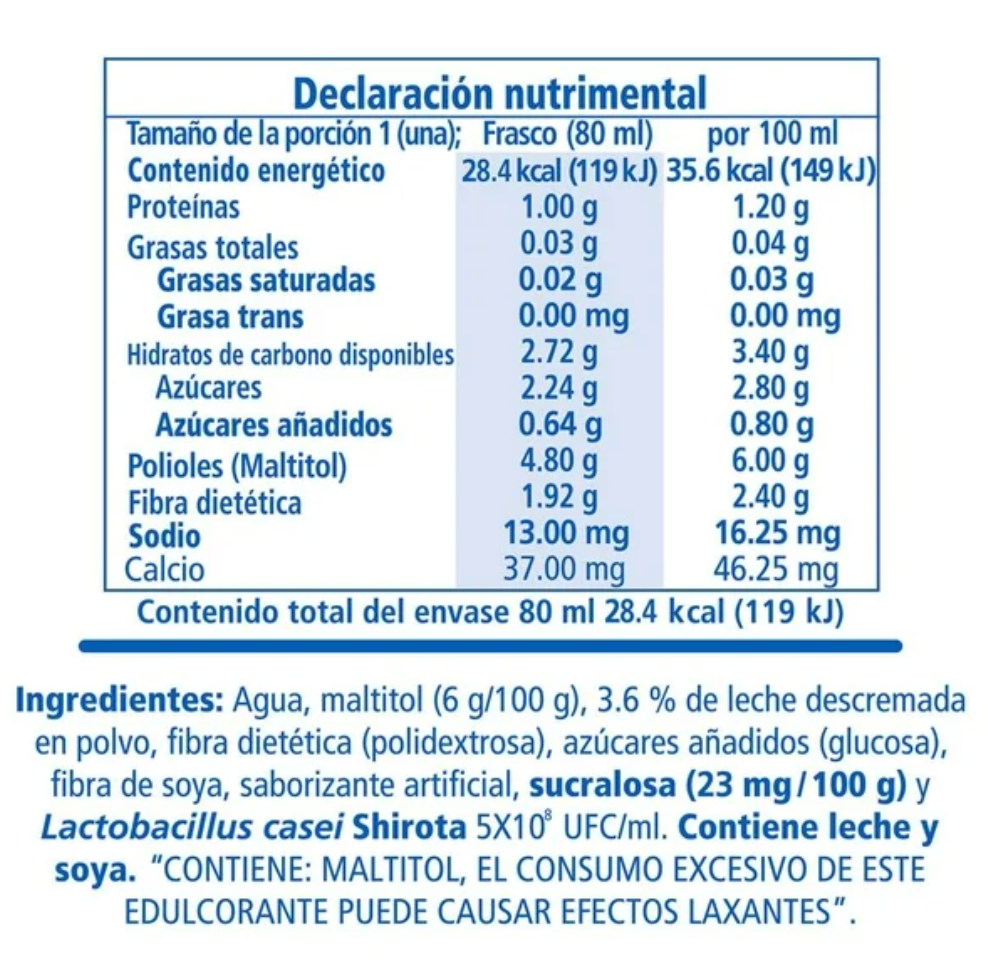 Producto Fermentado Yakult 40 LT 25 pzas de 80 ml c/u -.